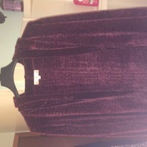 Chenille sweater hoodie (Burgundy)